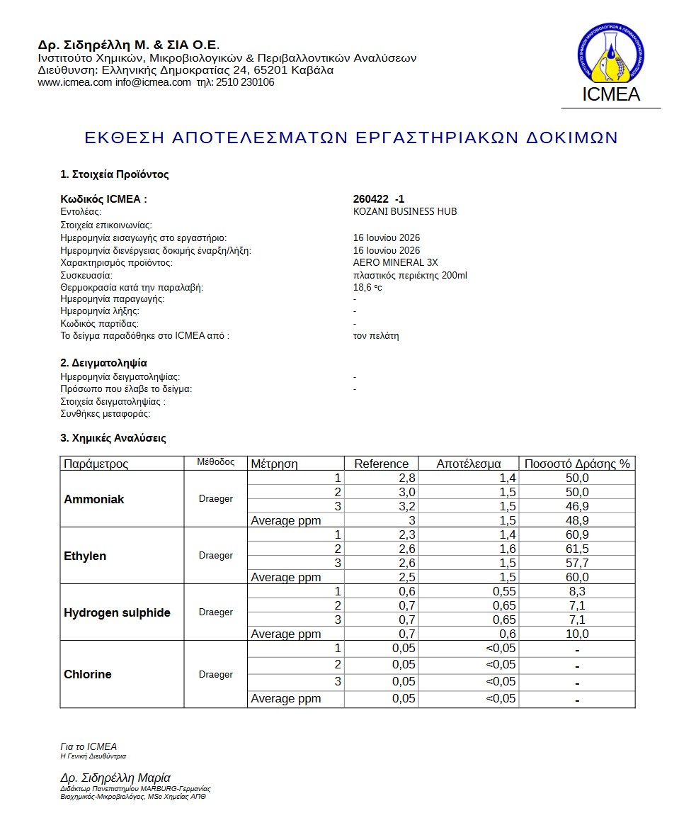 Gas measurement report