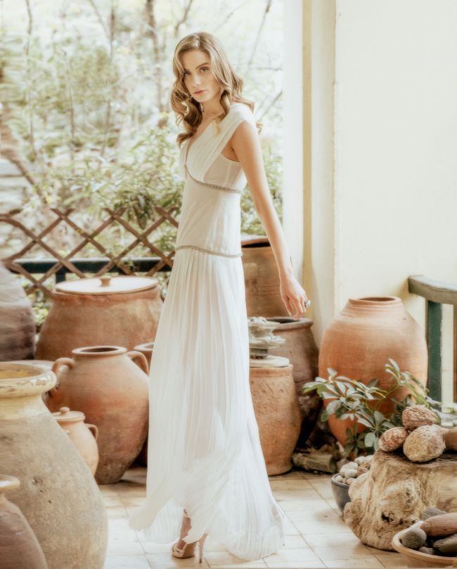 statue wedding dress greek goddess among crocks